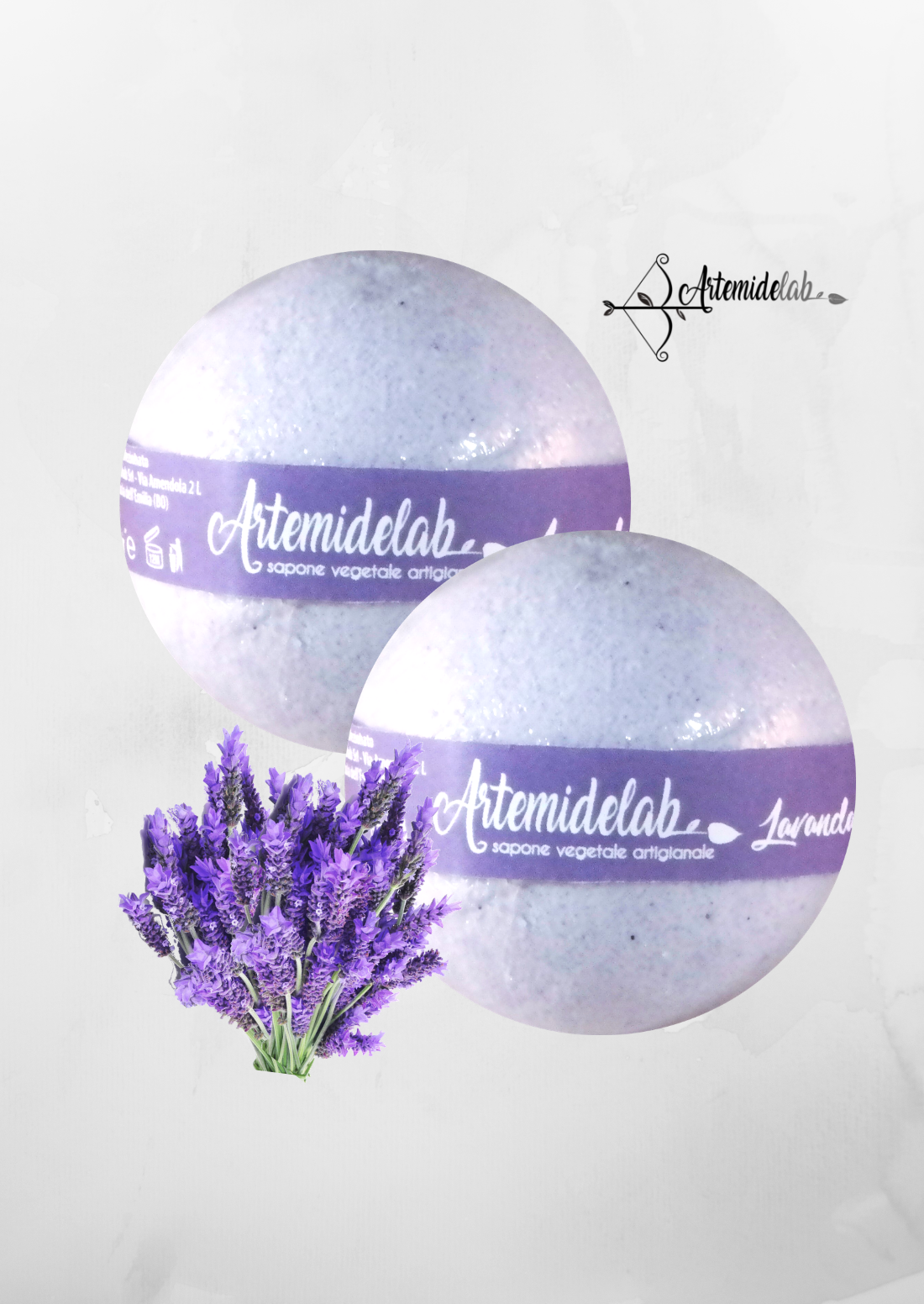 Bomba da Bagno Lavanda 100% Naturale Rilassante ed Idratante